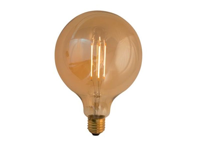 Globe LED lyspære 125mm 4W Dimbar E27 330 Lumen 2200 Kelvin Ambe